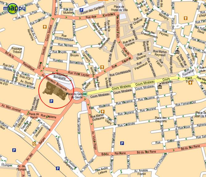Plan de AixenProvence  Voyages  Cartes